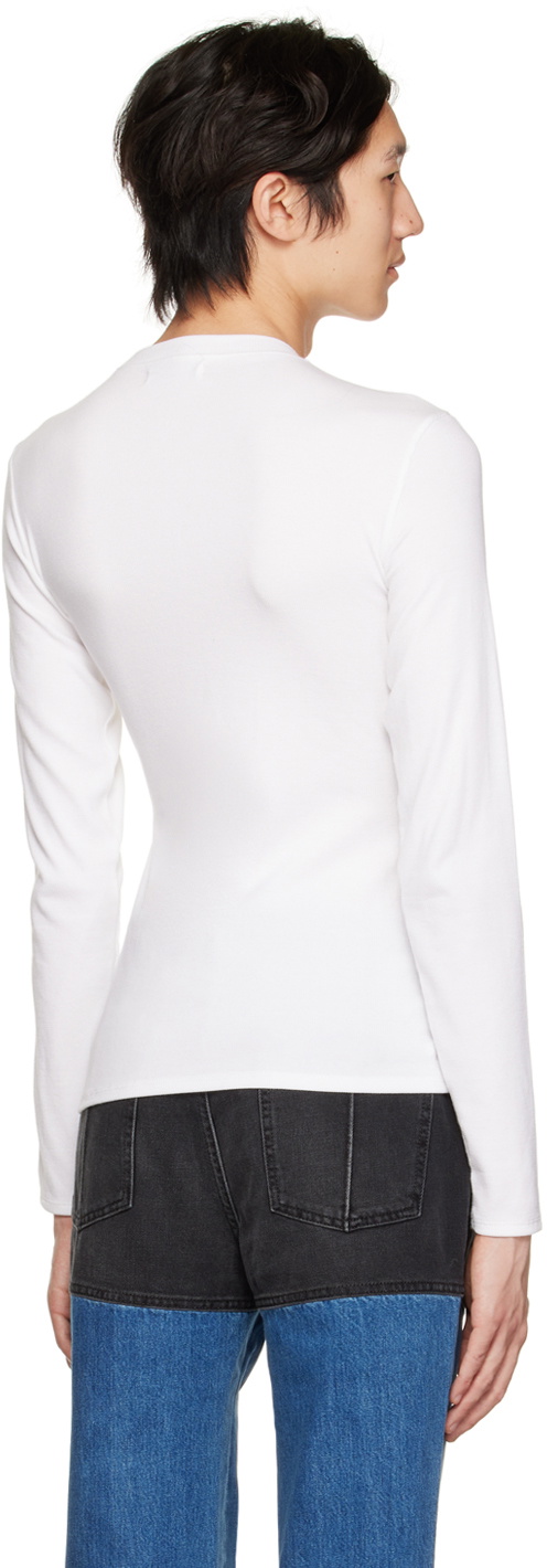 Peter Do White Rib Long Sleeve T-Shirt Peter Do