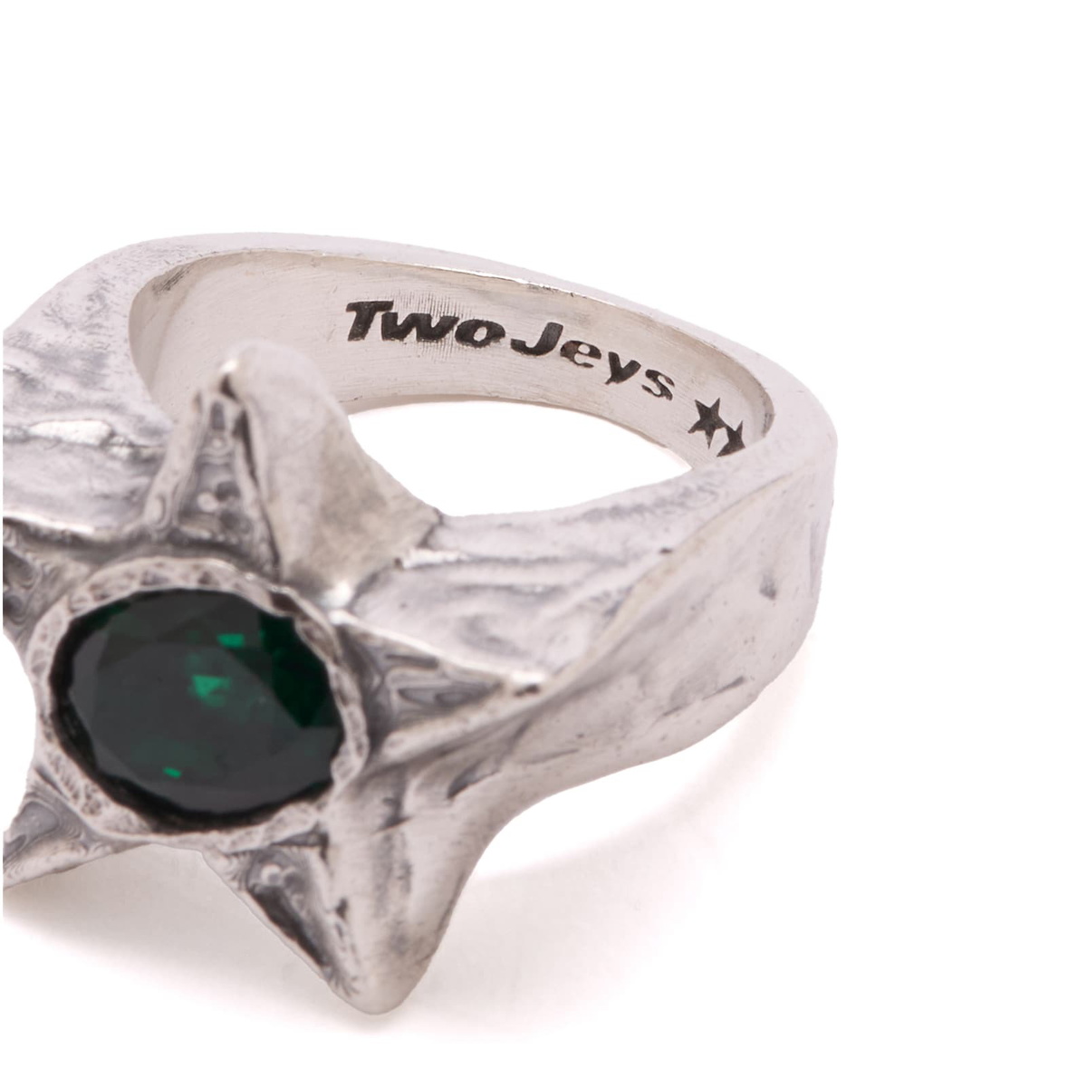 TwoJeys Men's Bomba Ring in Silver/Green