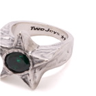 TwoJeys Men's Bomba Ring in Silver/Green