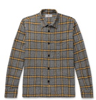 Mr P. - Checked Brushed Virgin Wool Overshirt - Gray