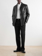 TOTEME - Panelled Full-Grain Leather Jacket - Black