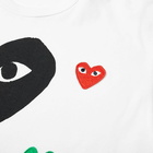 Comme des Garçons Play Men's Multi Logo T-Shirt in White/Black