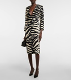 Dries Van Noten - Zebra-print midi dress