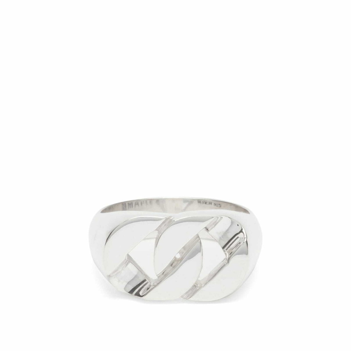 Photo: Maple Men's Cuban Link Signet Ring in Silver