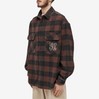 Palm Angels Men's Monogram Overshirt in Brown