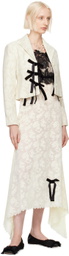 Yuhan Wang Off-White Puff Sleeve Midi Dress