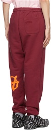 VETEMENTS Red Anarchy Gothic Logo Lounge Pants