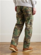 OrSlow - Woodland Straight-Leg Camouflage-Print Cotton-Canvas Cargo Trousers - Green