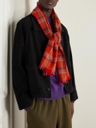 BODE - Gable Checked Fringed Wool Scarf