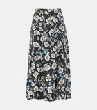 Veronica Beard Norris pleated silk-blend midi skirt