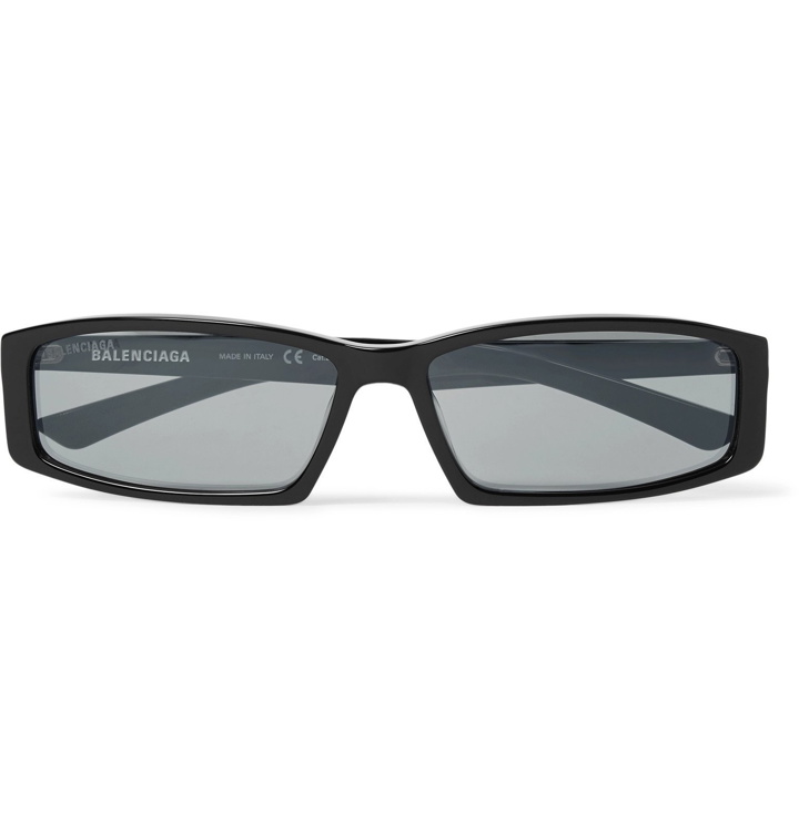 Photo: Balenciaga - Rectangular-Frame Acetate Sunglasses - Black