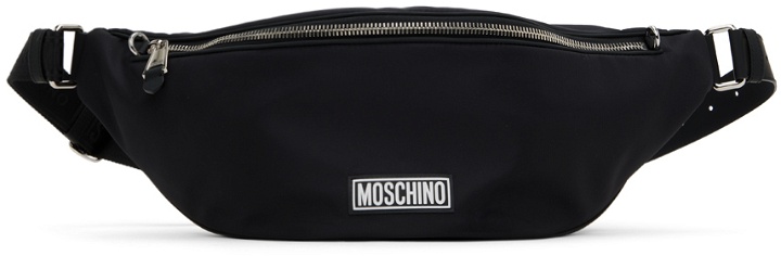 Photo: Moschino Black Lettering Logo Pouch