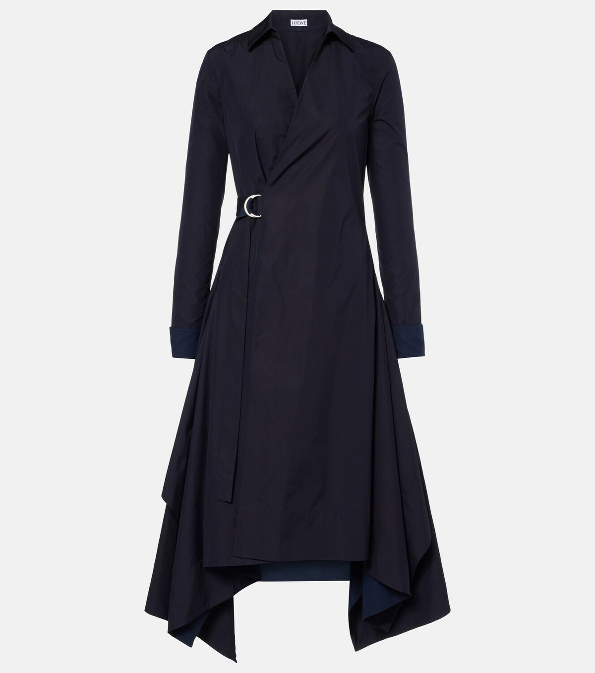 Loewe Draped cotton wrap dress