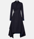 Loewe Draped cotton wrap dress