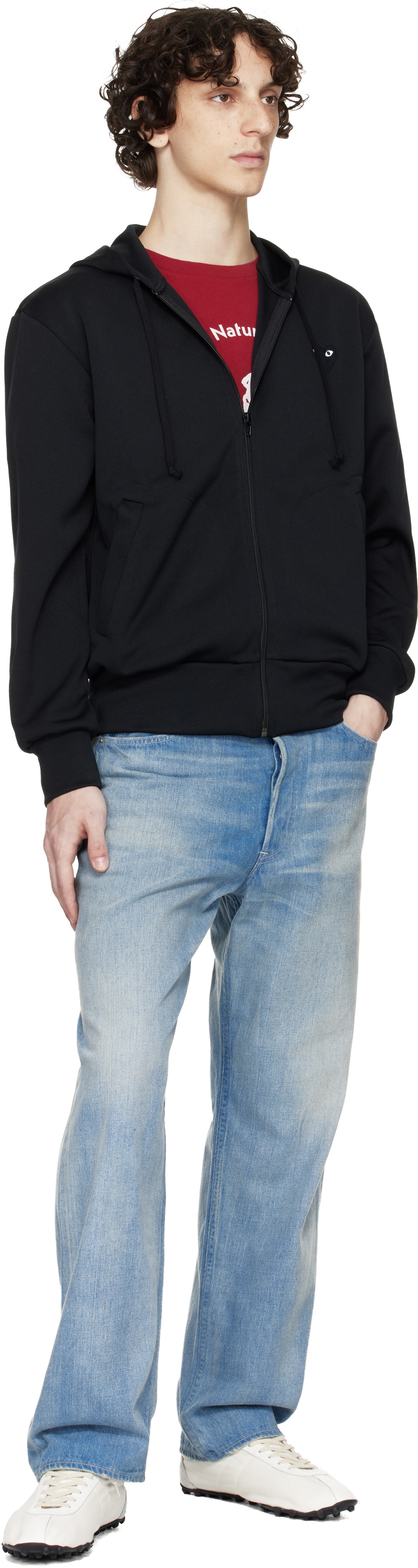 COMME des GARÇONS PLAY Black Big Heart Zip Hoodie