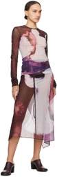 Birrot Multicolor Saranghae Midi Skirt