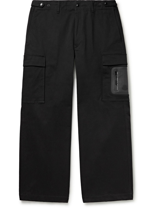 Photo: Moncler - Cotton-Blend Twill Cargo Trousers - Black