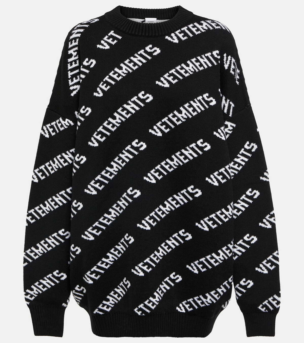 Vetements - Logo intarsia virgin wool sweater