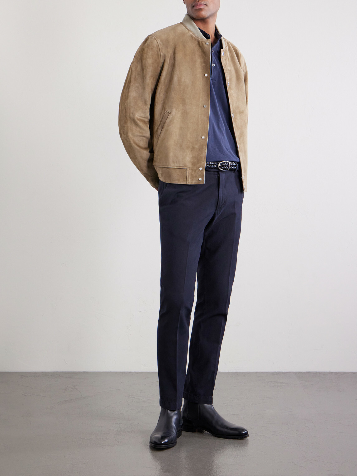 Thom Sweeney - Straight-Leg Cotton-Blend Chinos - Blue