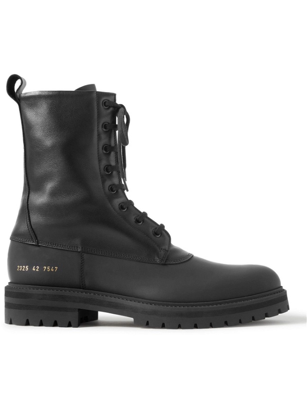 Photo: Common Projects - Rubberised Leather Boots - Black
