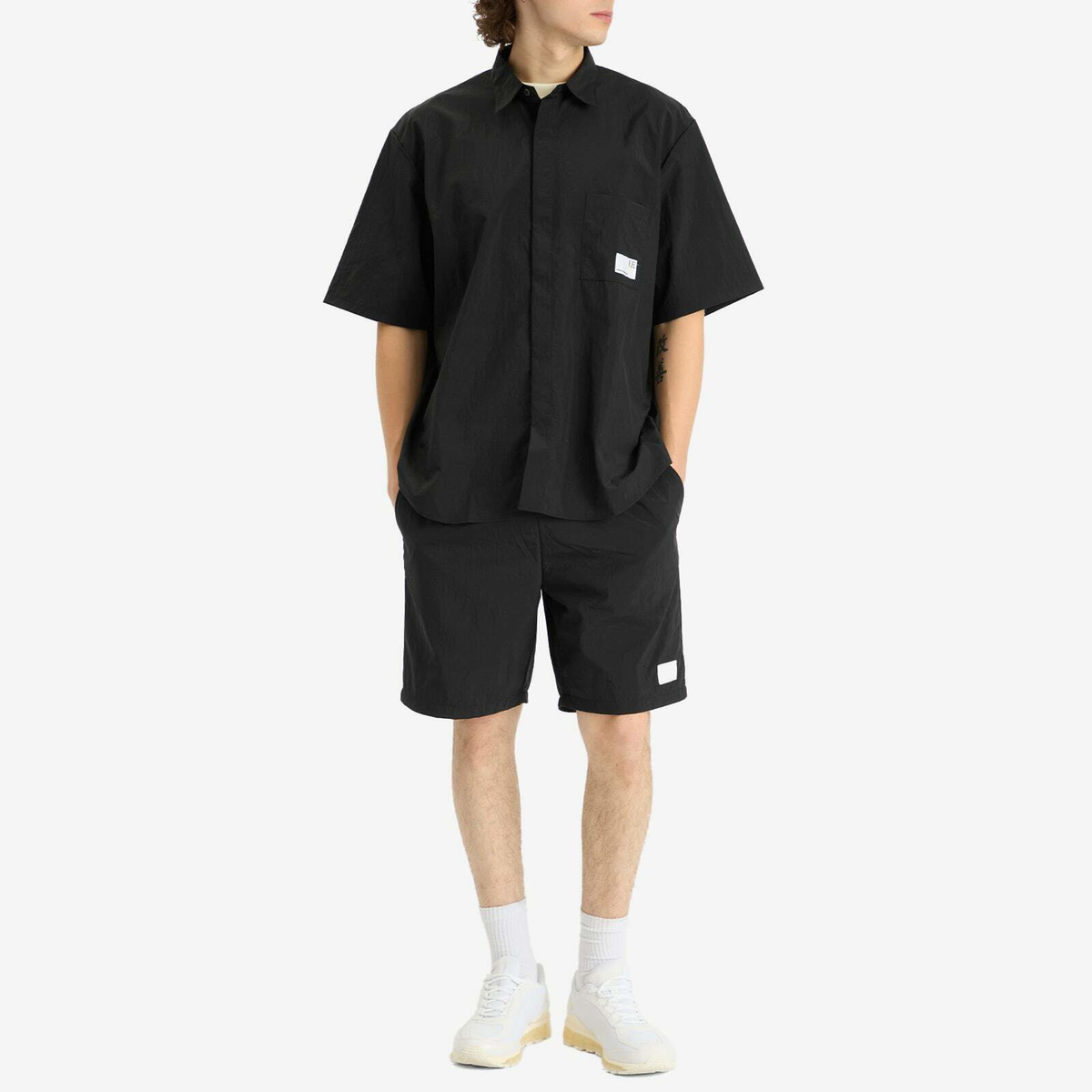 Uniform Experiment Men's Crystal Nylon Easy Shorts in Black