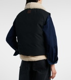 Loewe Shearling-trimmed cotton-blend vest