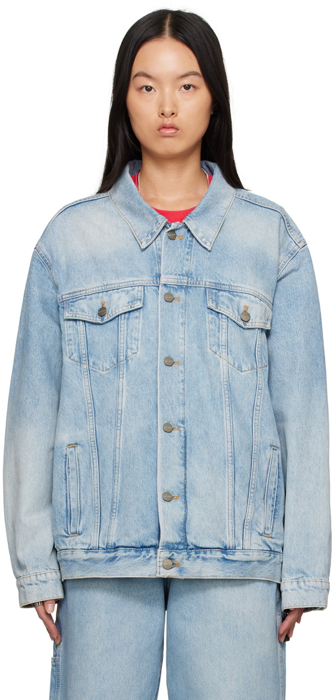 Marc Jacobs Blue 'The Denim Trucker Jacket' Denim Jacket Marc Jacobs