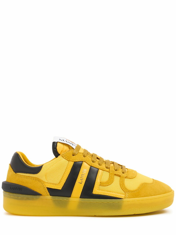 Photo: LANVIN Clay Leather & Mesh Low-top Sneakers