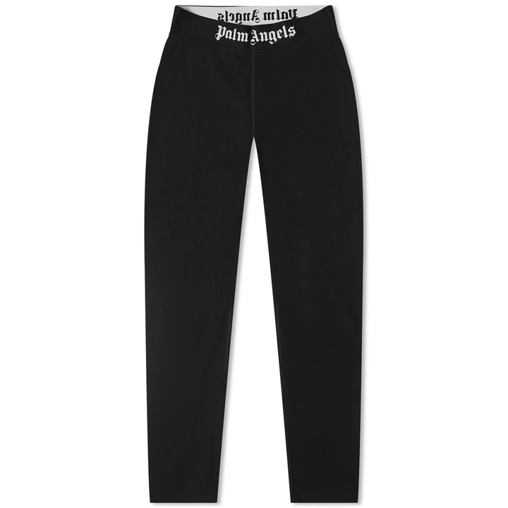 Photo: Palm Angels Women's Logo Sport Leggings in Black