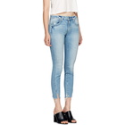 Amo Blue Fray Twist Jeans