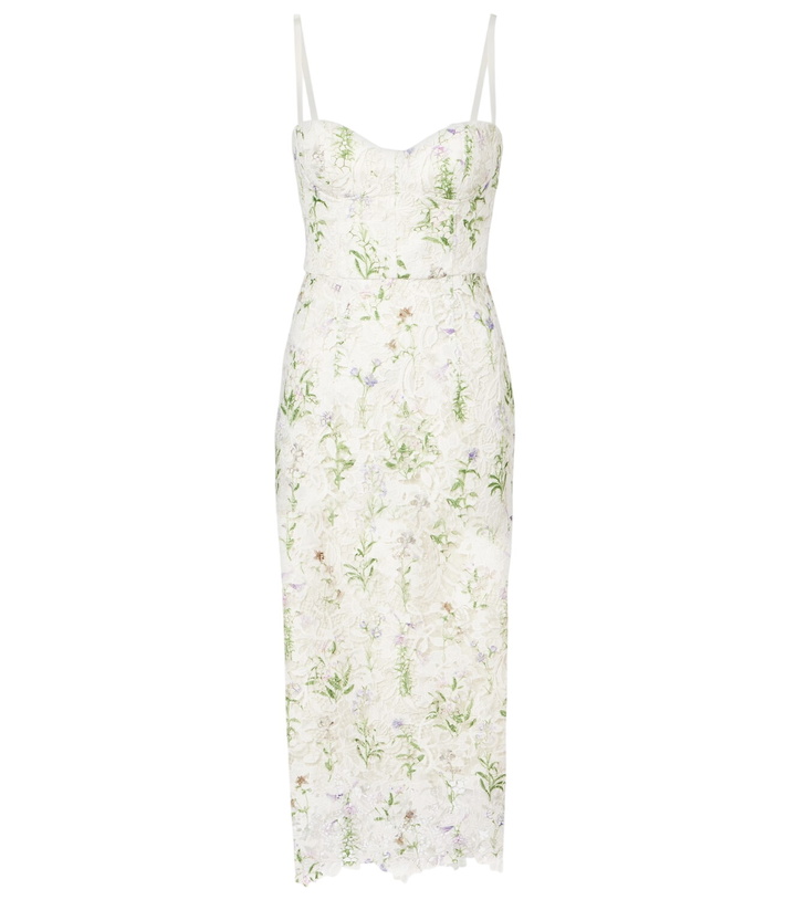Photo: Monique Lhuillier Floral lace corset dress