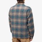 Butter Goods Men's Zip Through Plaid Flannel Overshirt in Grey/Navy/Forest