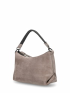 BRUNELLO CUCINELLI - Small Softy Velour Leather Shoulder Bag