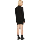 Boris Bidjan Saberi Black Rib Turtleneck Dress