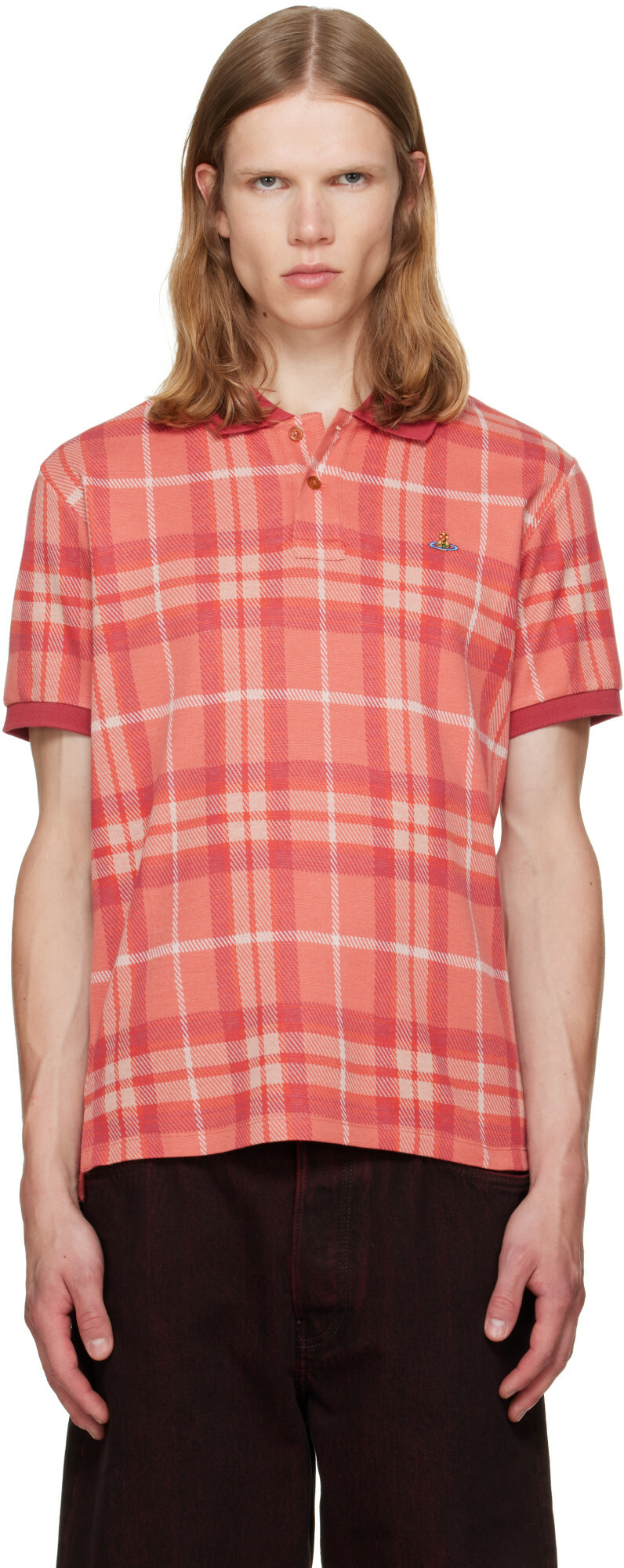 Vivienne Westwood Pink Embroidered Polo Vivienne Westwood