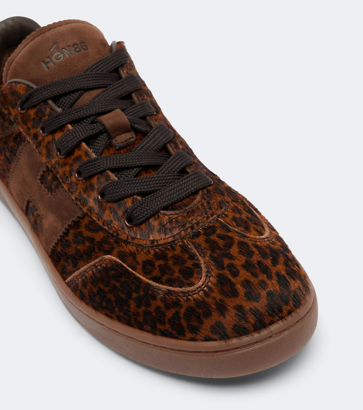Hogan H647 leopard-print calf hair sneakers