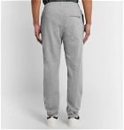 Billionaire Boys Club - Tapered Logo-Appliquéd Mélange Loopback Cotton-Jersey Sweatpants - Gray