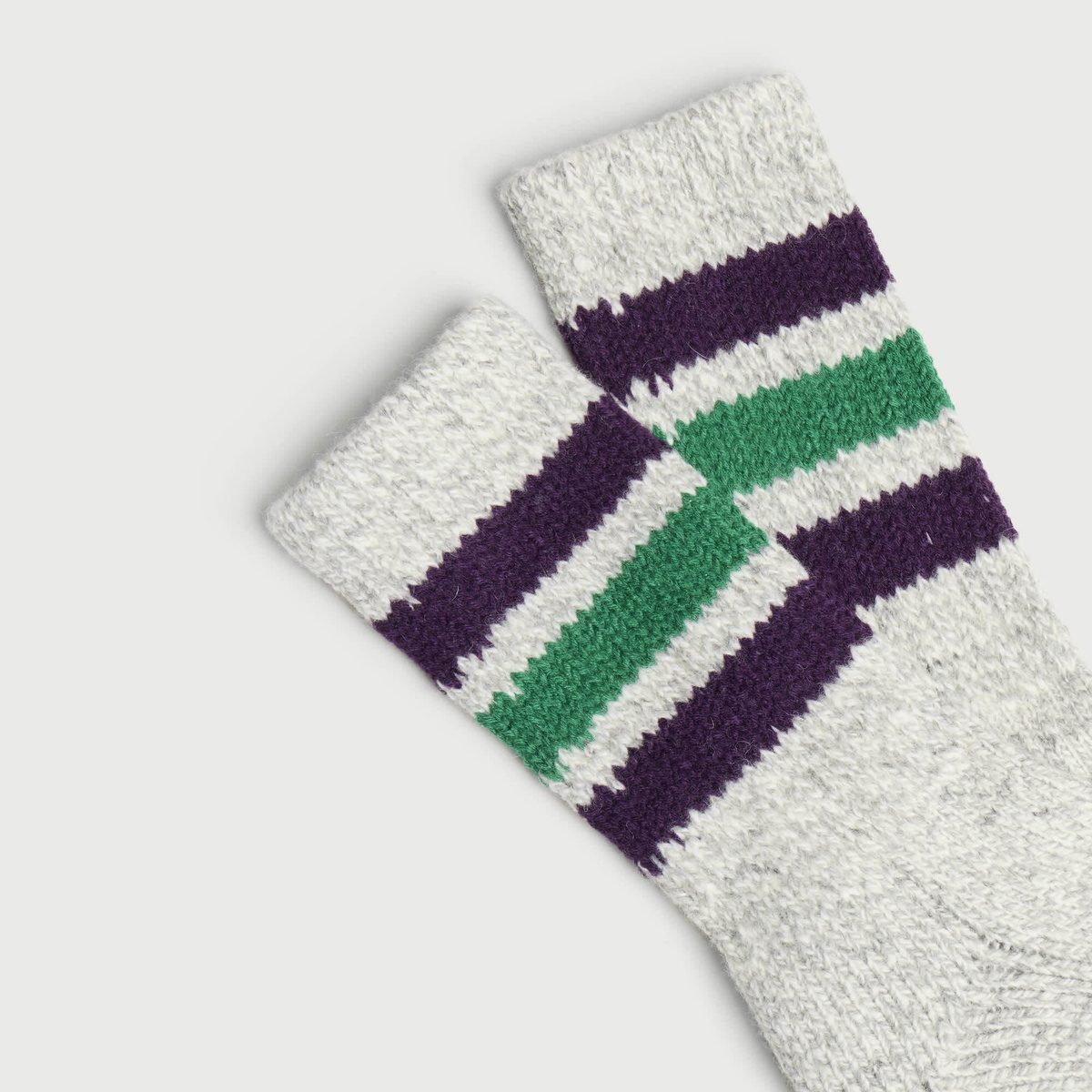 RoToTo Oldschool Work Boot Sock in Purple/Green