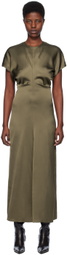 TOTEME Khaki Slouch Waist Maxi Dress