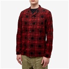 RRL Men's Monterey Check Overshirt in Red/Black