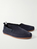 Mulo - Travel Collapsible-Heel Suede Loafers - Blue