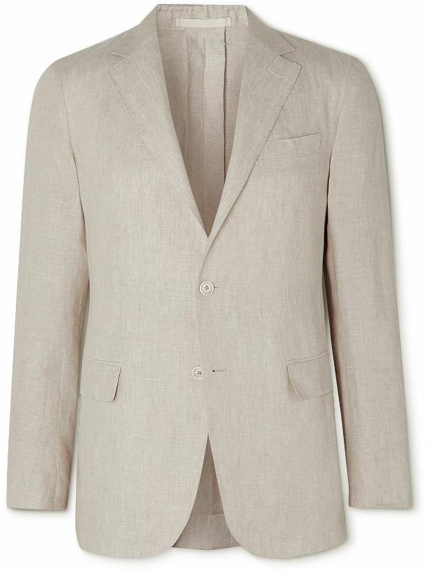 Photo: Kingsman - Unstructured Linen Suit Jacket - Neutrals