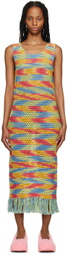 The Elder Statesman Multicolor Bridle Midi Dress