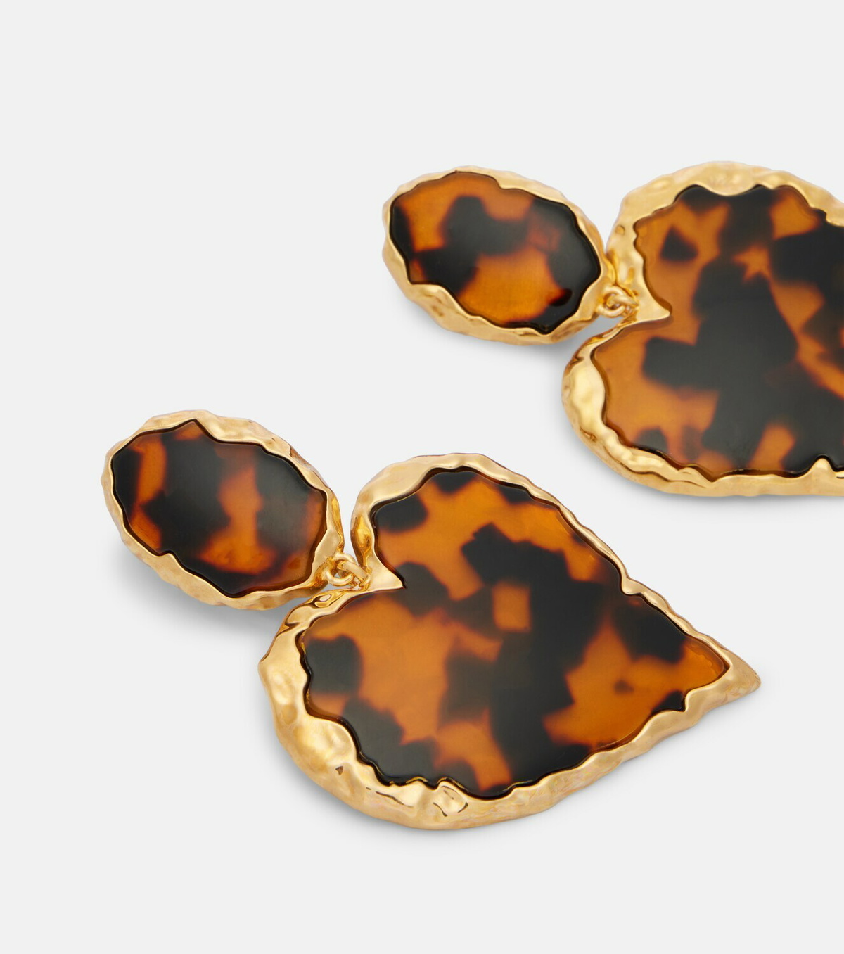 Oscar de la Renta Heart embellished clip-on earrings