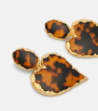 Oscar de la Renta Heart embellished clip-on earrings