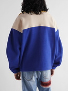 Isabel Marant - Malith Logo-Embroidered Colour-Block Fleece Zip-Up Sweatshirt - Blue