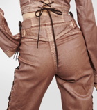 Jean Paul Gaultier x KNWLS low-rise denim corset pants