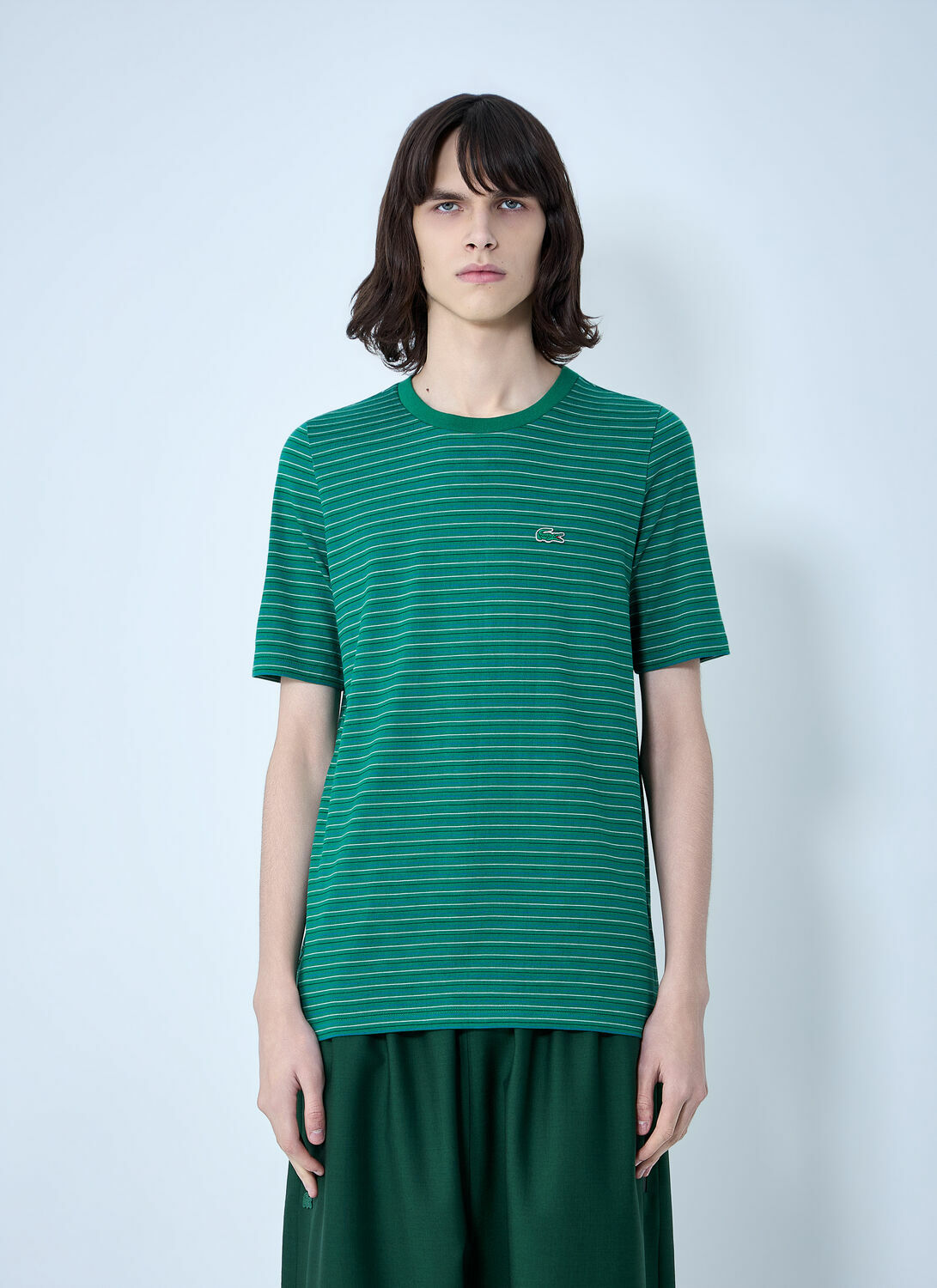 Lacoste Striped Cotton Jersey T-Shirt
