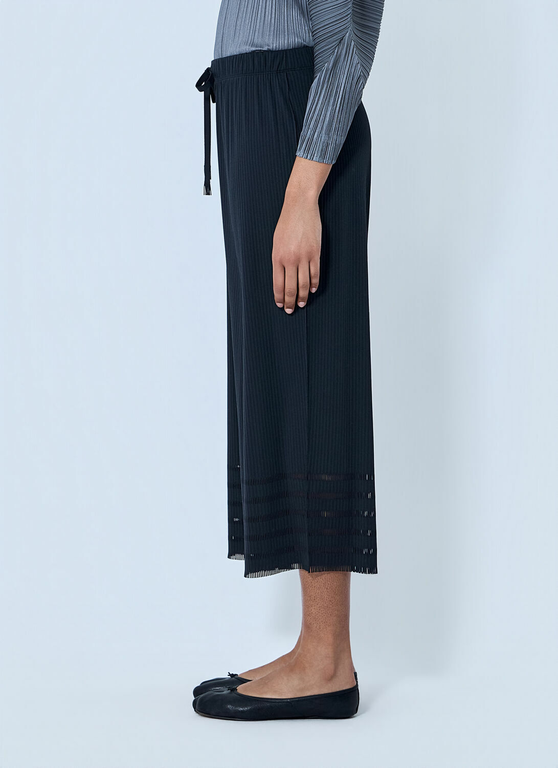 Pleats Please Issey Miyake Pleated Wide-Leg Trousers