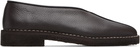 LEMAIRE Brown Piped Crepe Loafers